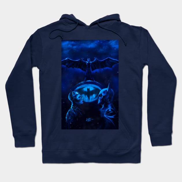 The Bat & The Cat Hoodie by Art Of Lunatik